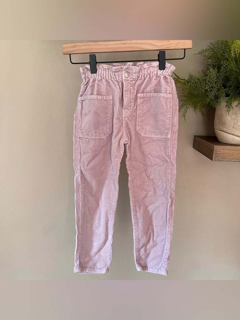 Zara corduroy paperbag pants